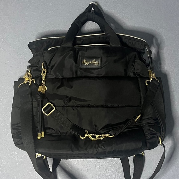 Itzy Ritzy Dream Convertible Diaper Bag Backpack Midnight Black 14 Pocket NO Pad - Picture 1 of 11
